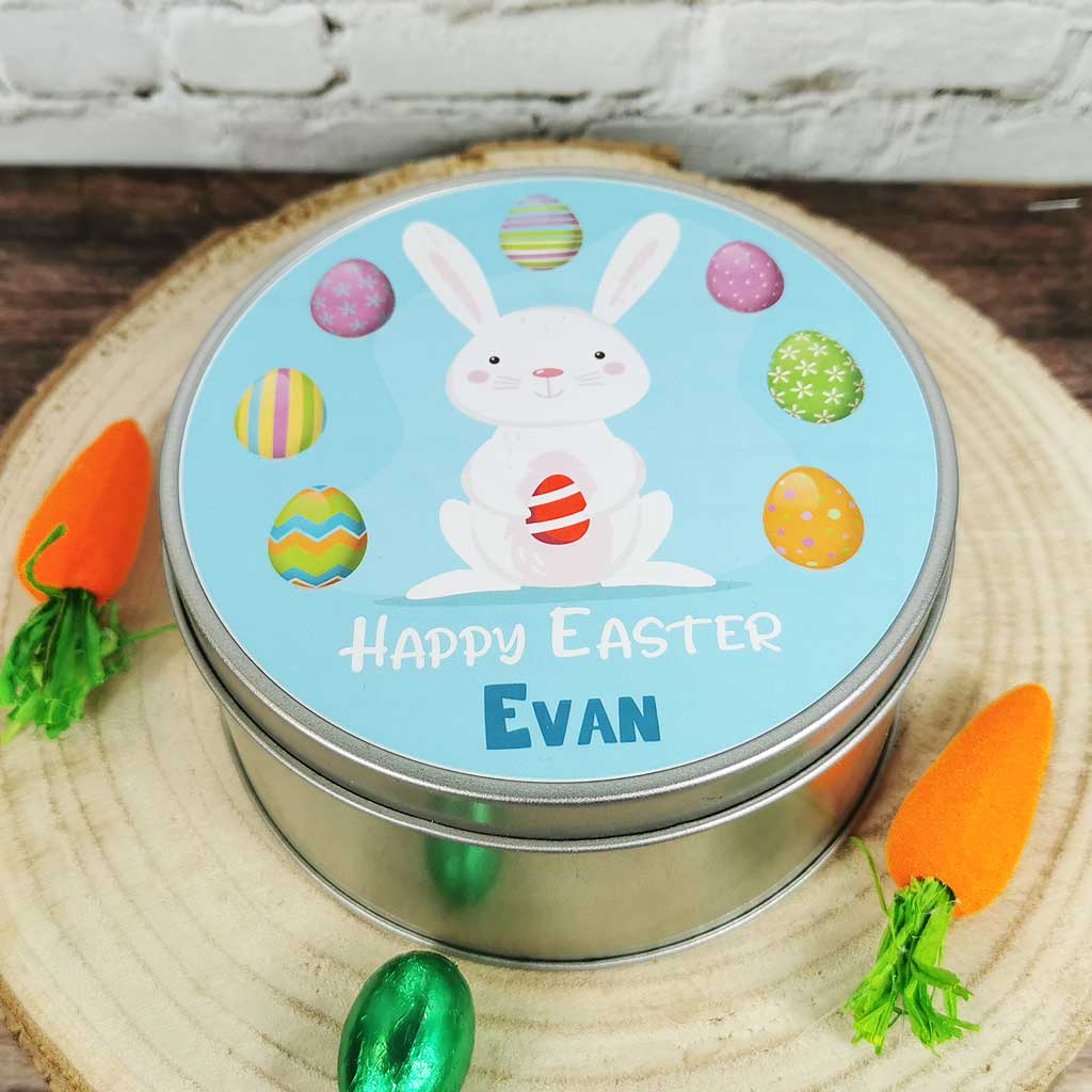 Easter Bunny Personalised Sweet/Chocolate Tin