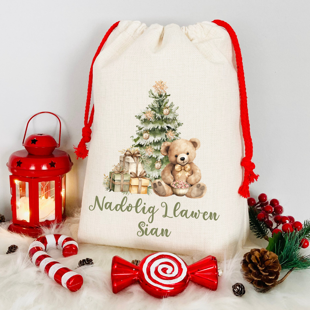Personalised Traditional Teddy Sack