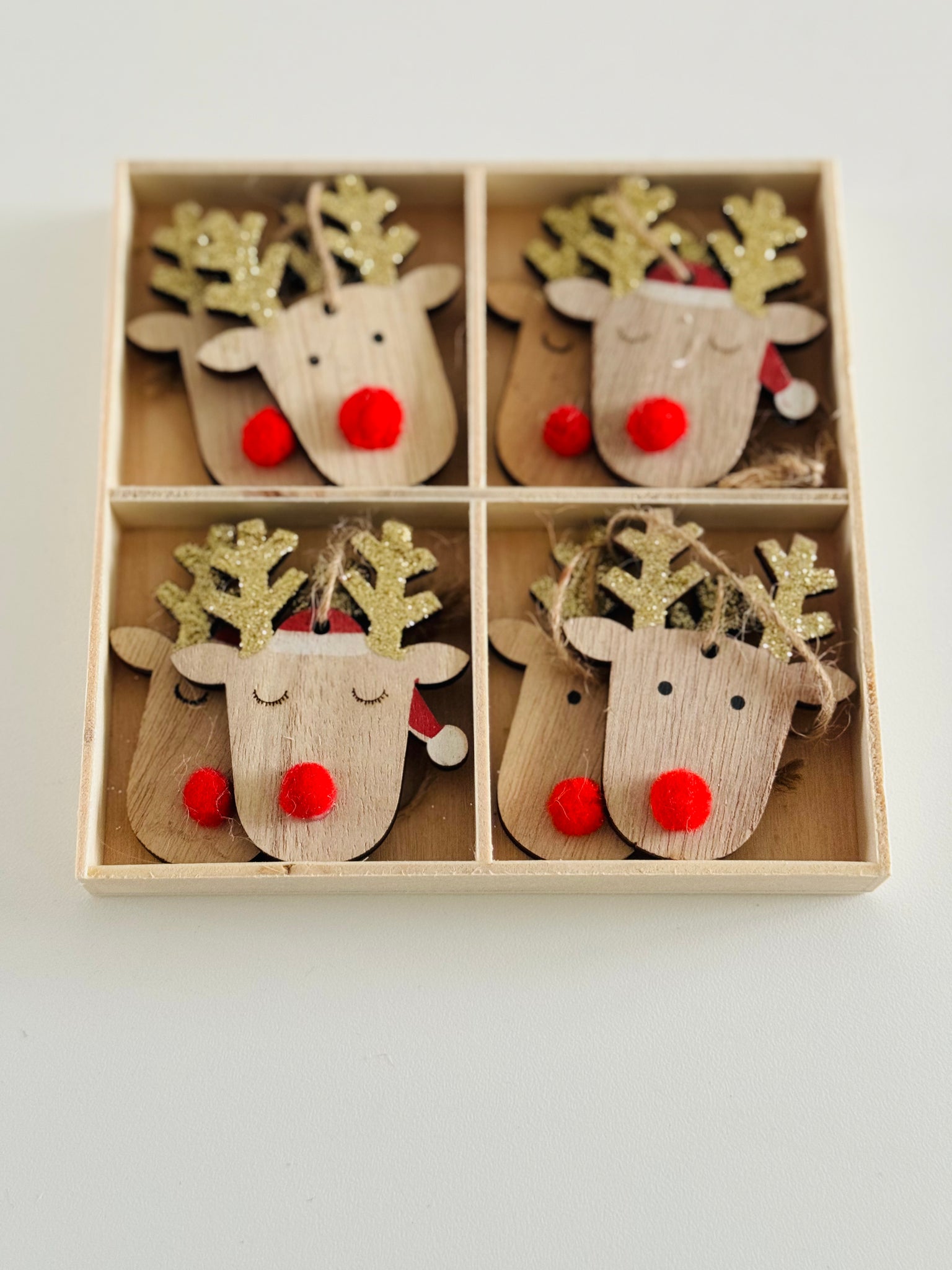 Boxed sort of Reindeer hanging decorations