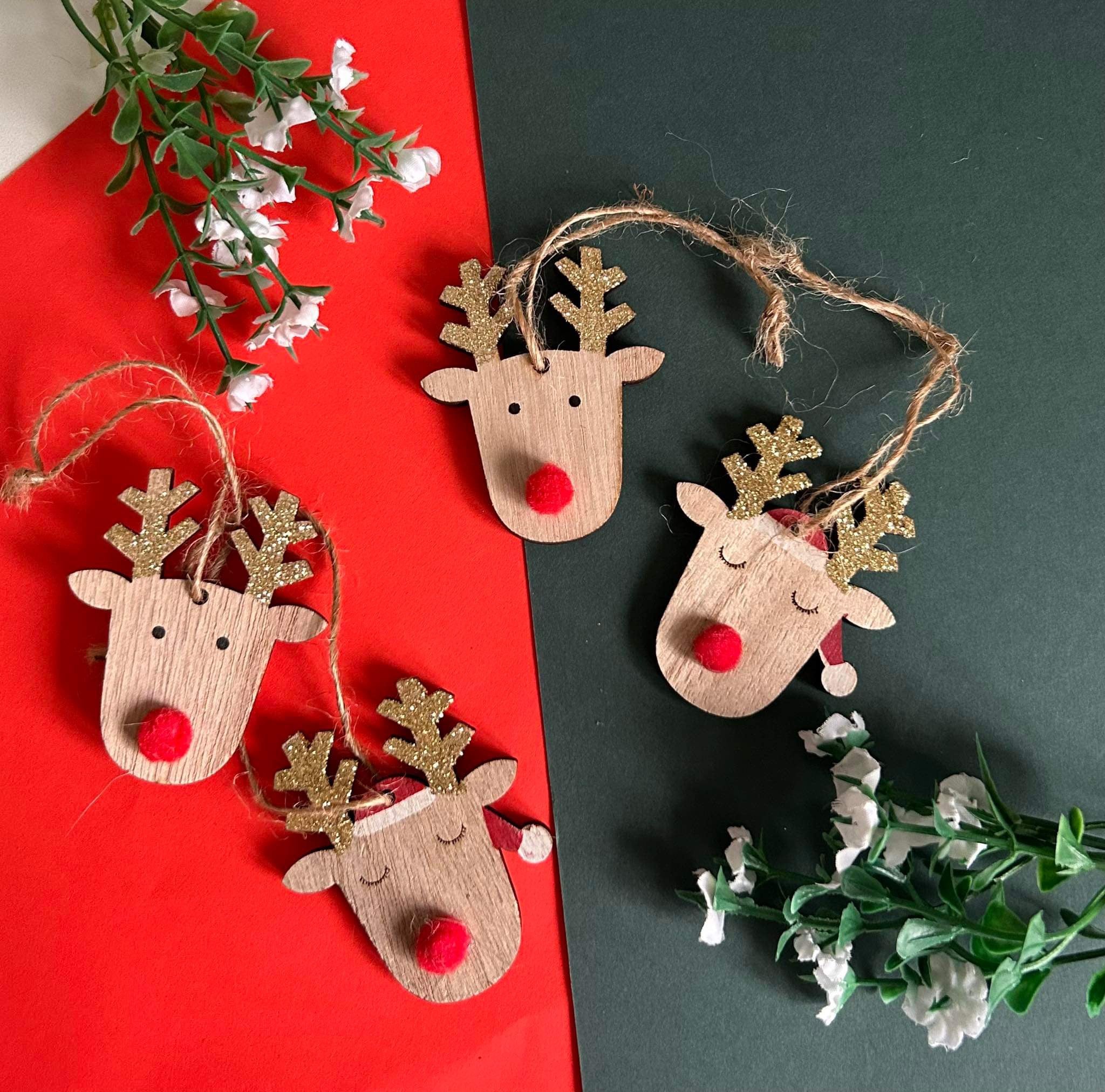 Boxed sort of Reindeer hanging decorations