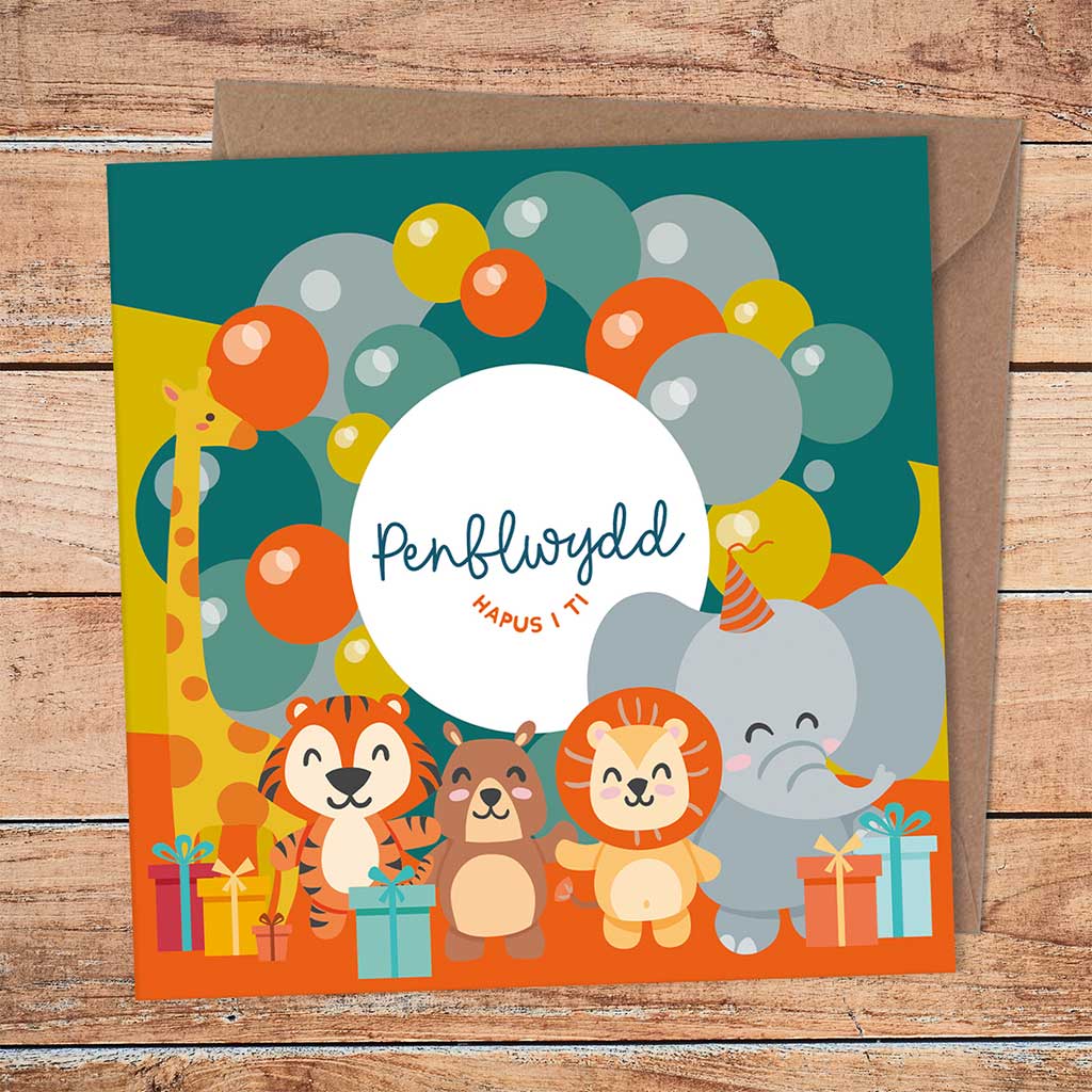 Penblwydd Hapus i ti /  Let's party Card