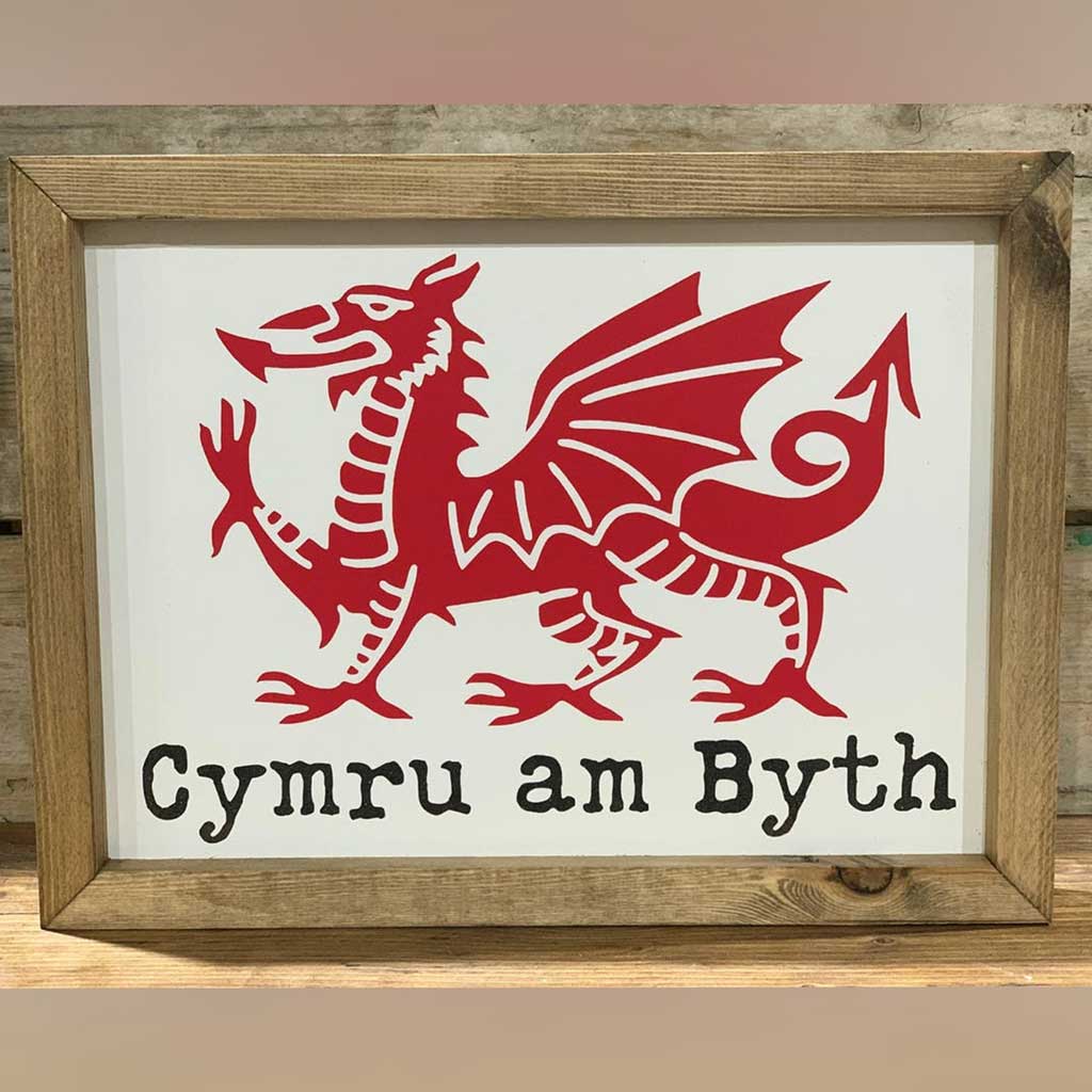 The Welsh Dragon Rustic Wooden Sign