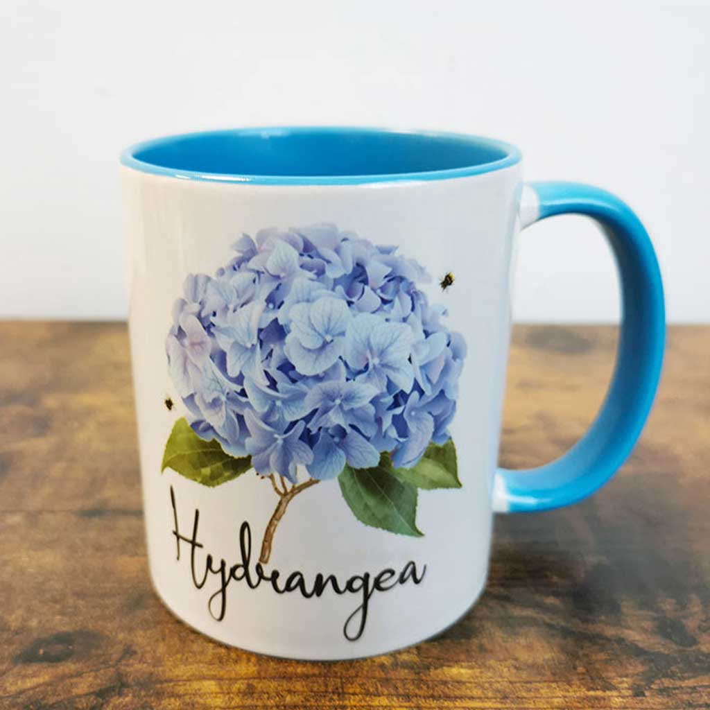Hydrangea Blodau'r Enfys Mug