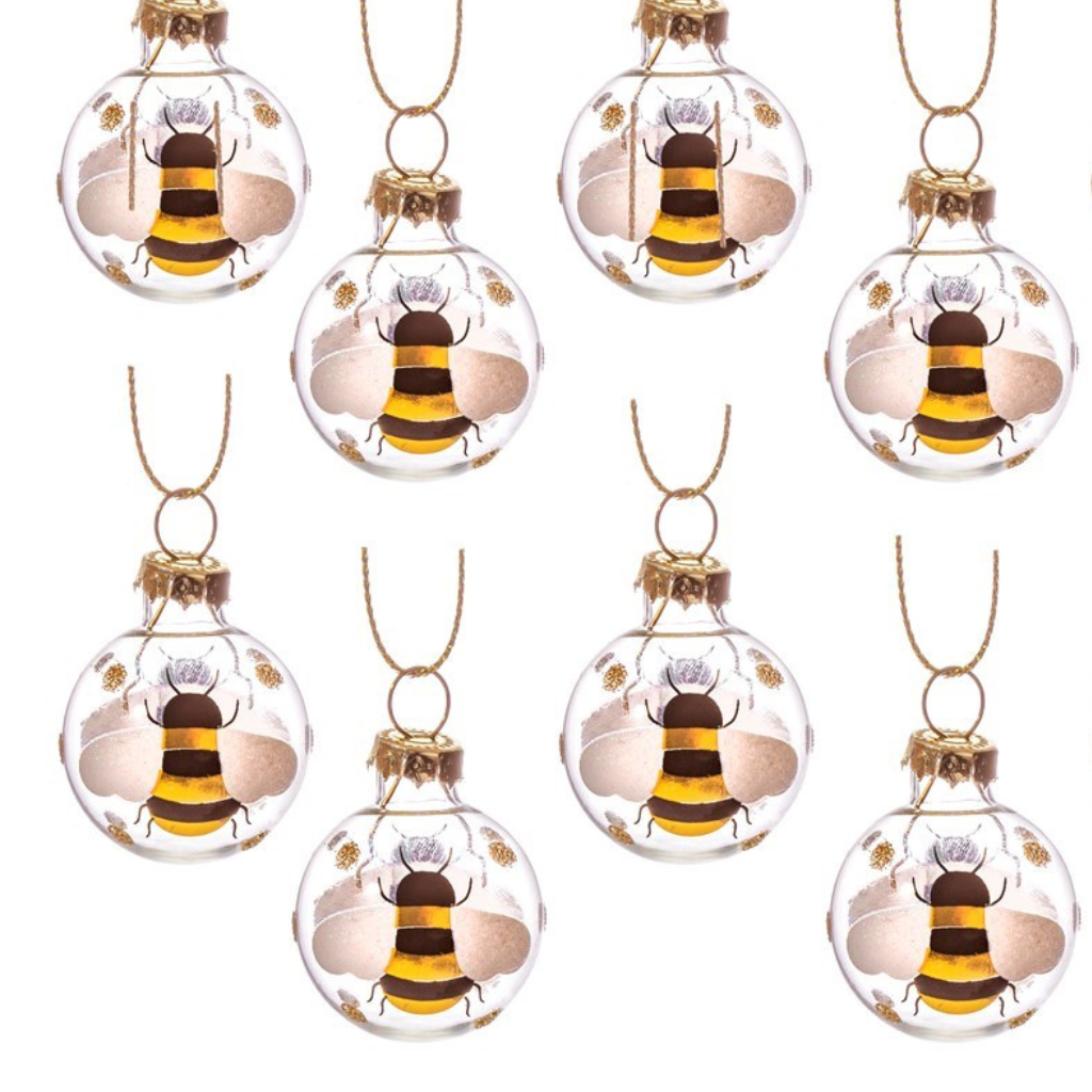 Mini Bee Baubles - Set 12