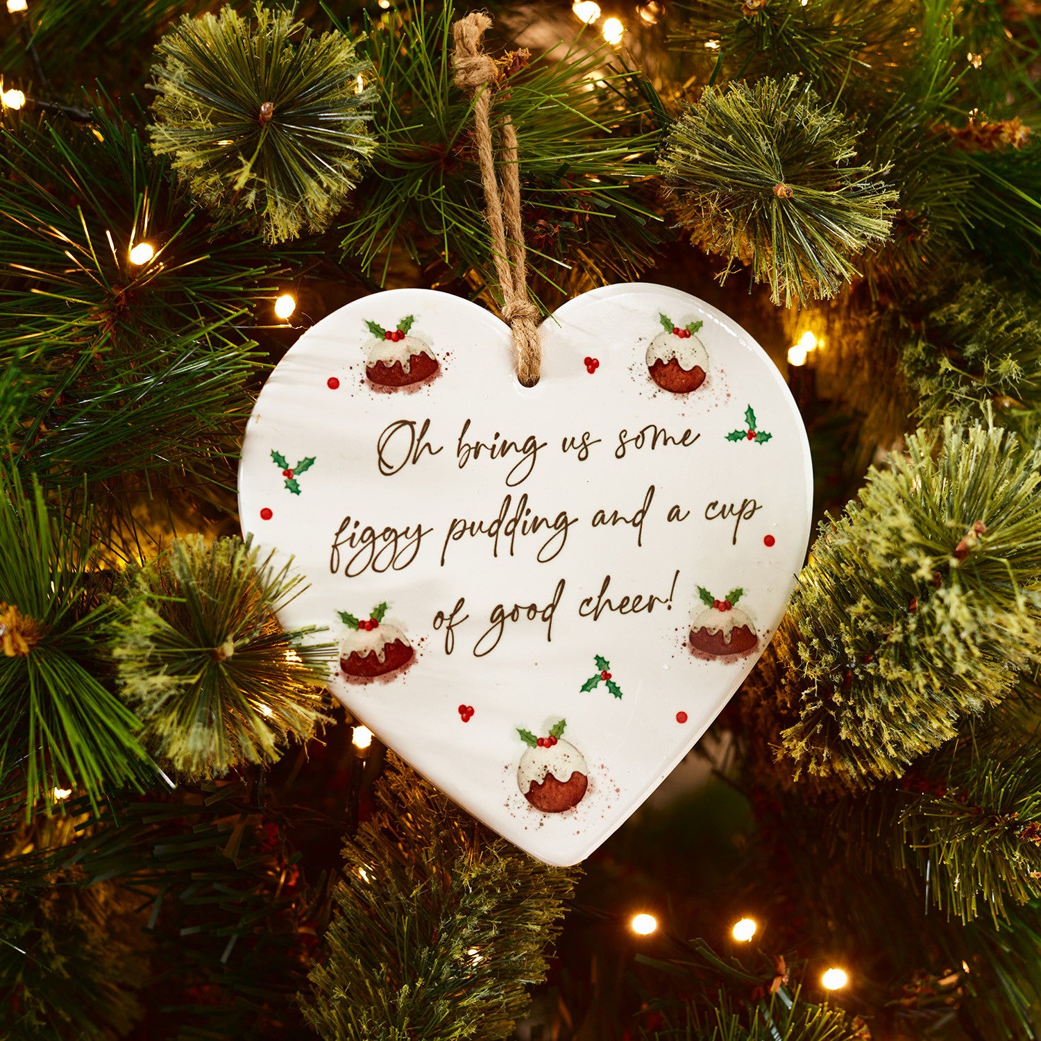 Christmas pudding hanging decoration