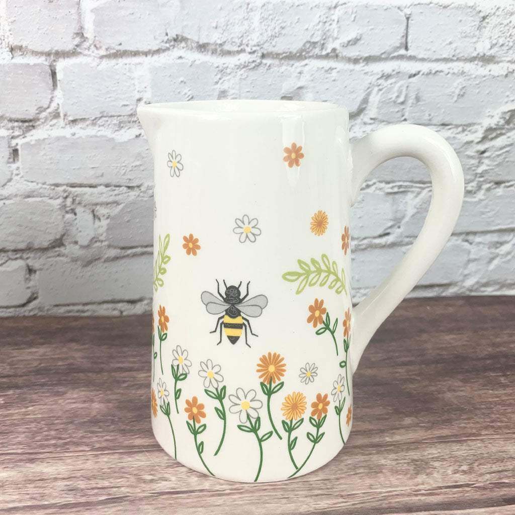 Garden Bee Ceramic Jug