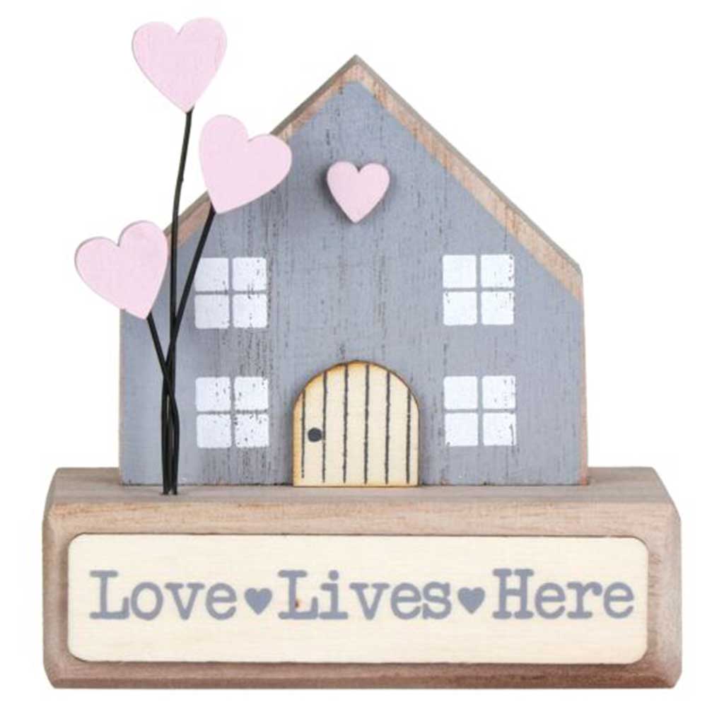 Love Lives Here Wooden House