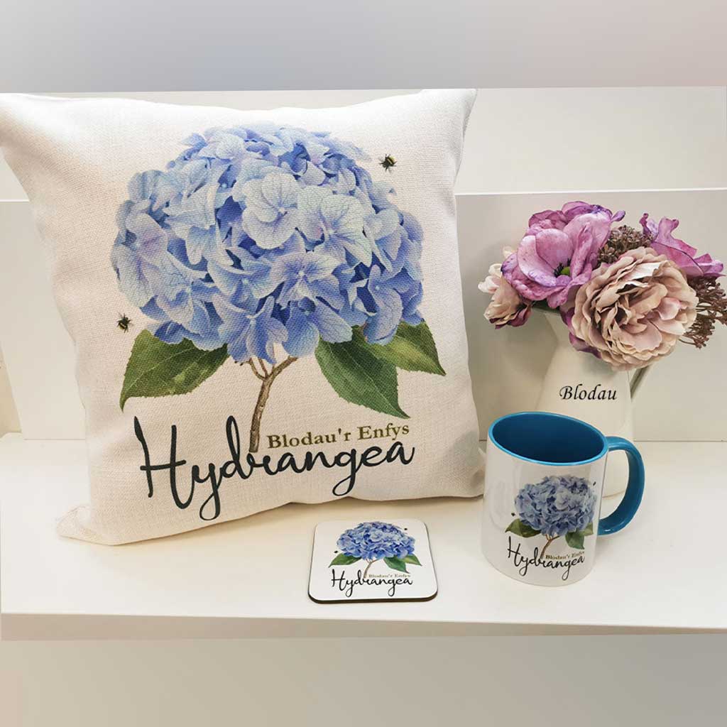 Hydrangea Linen Cushion