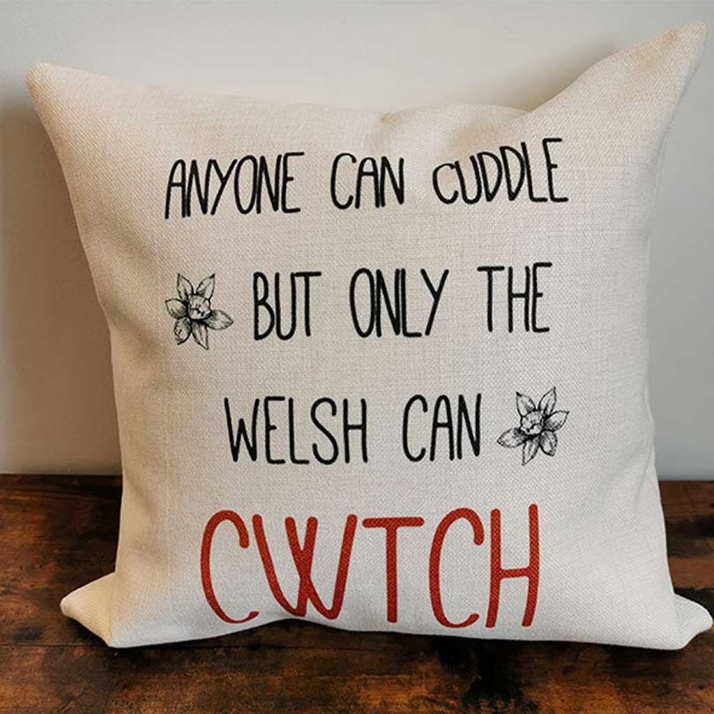 Only The Welsh Can Cwtch Bundle - Cushion, Mug and Coaster
