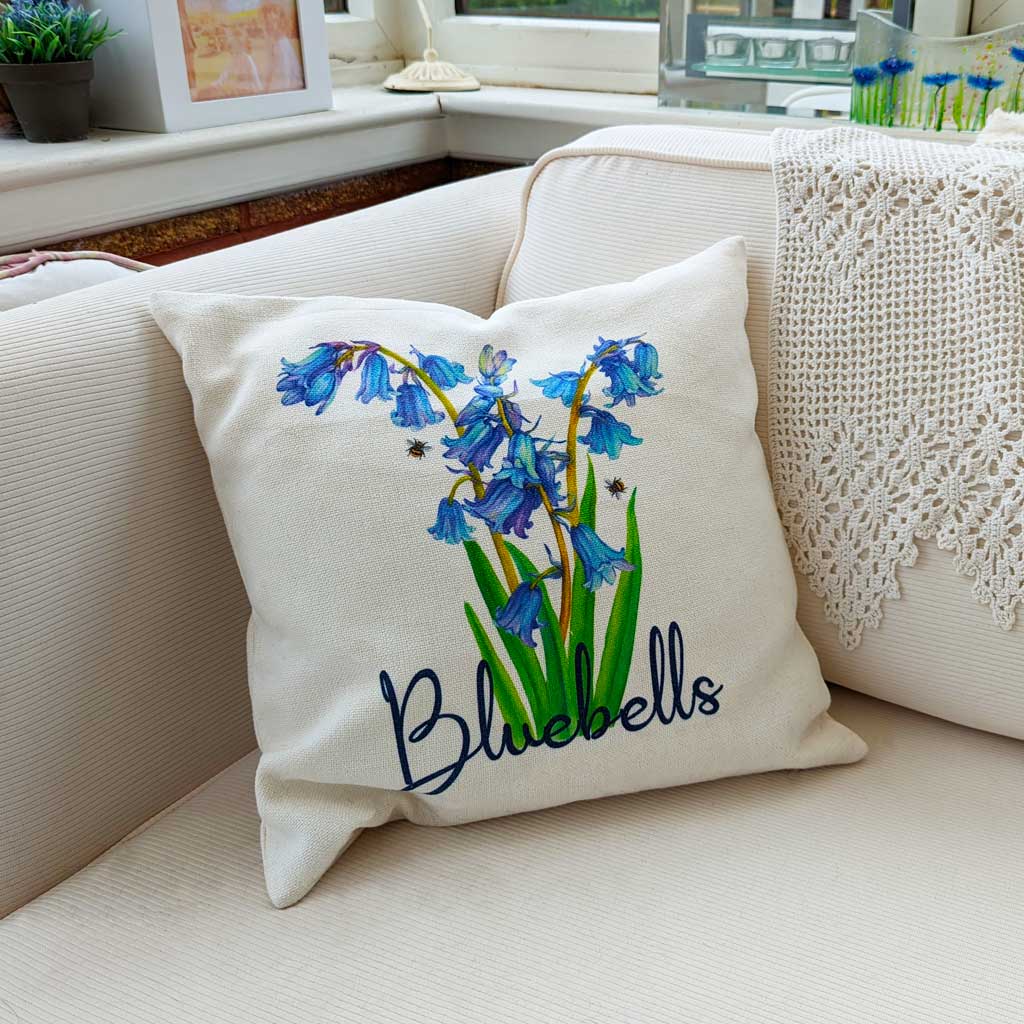 Bluebells Flower Cushion