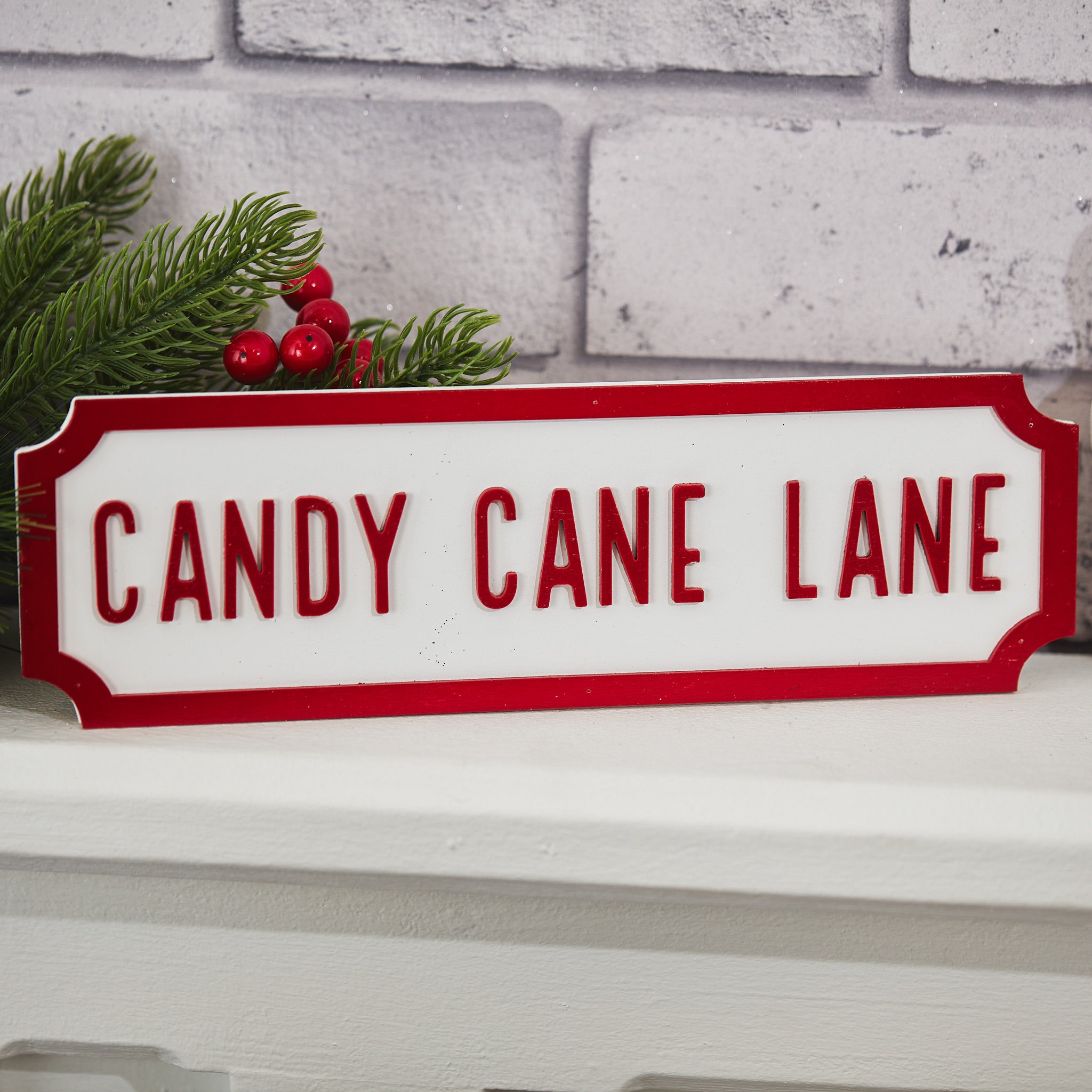 Candy Cane Lane Vintage Style Street Sign