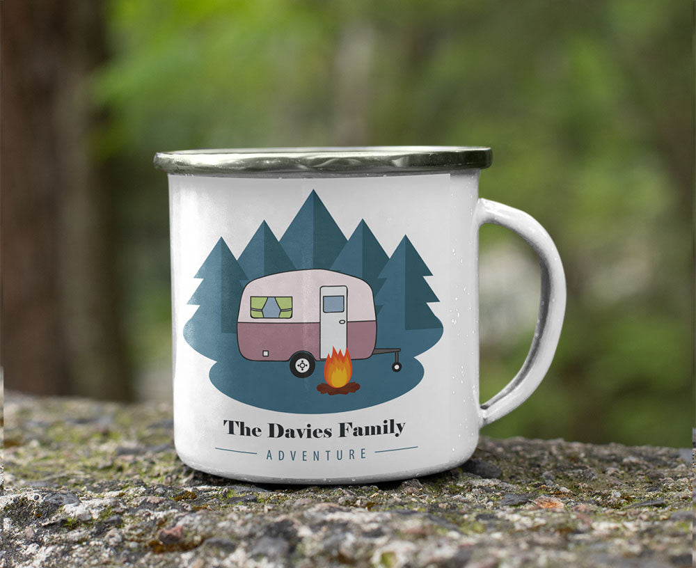 Personalised Caravan Adventure Mug