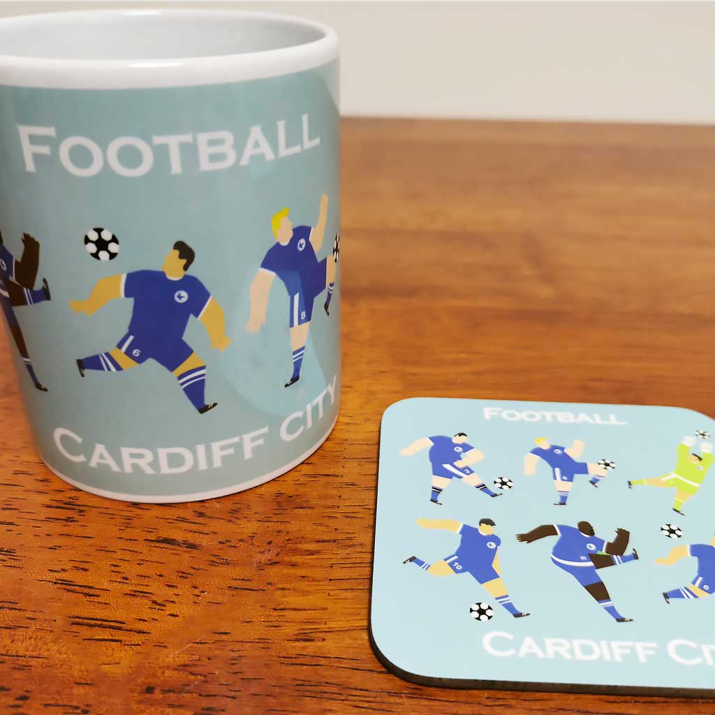 Cardiff City Mug and Coaster Set