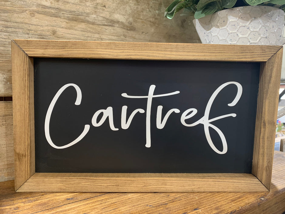 Cartref Rustic Wooden Sign