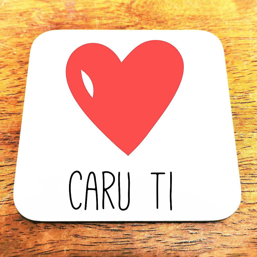 Caru Ti Heart Mug and Coaster