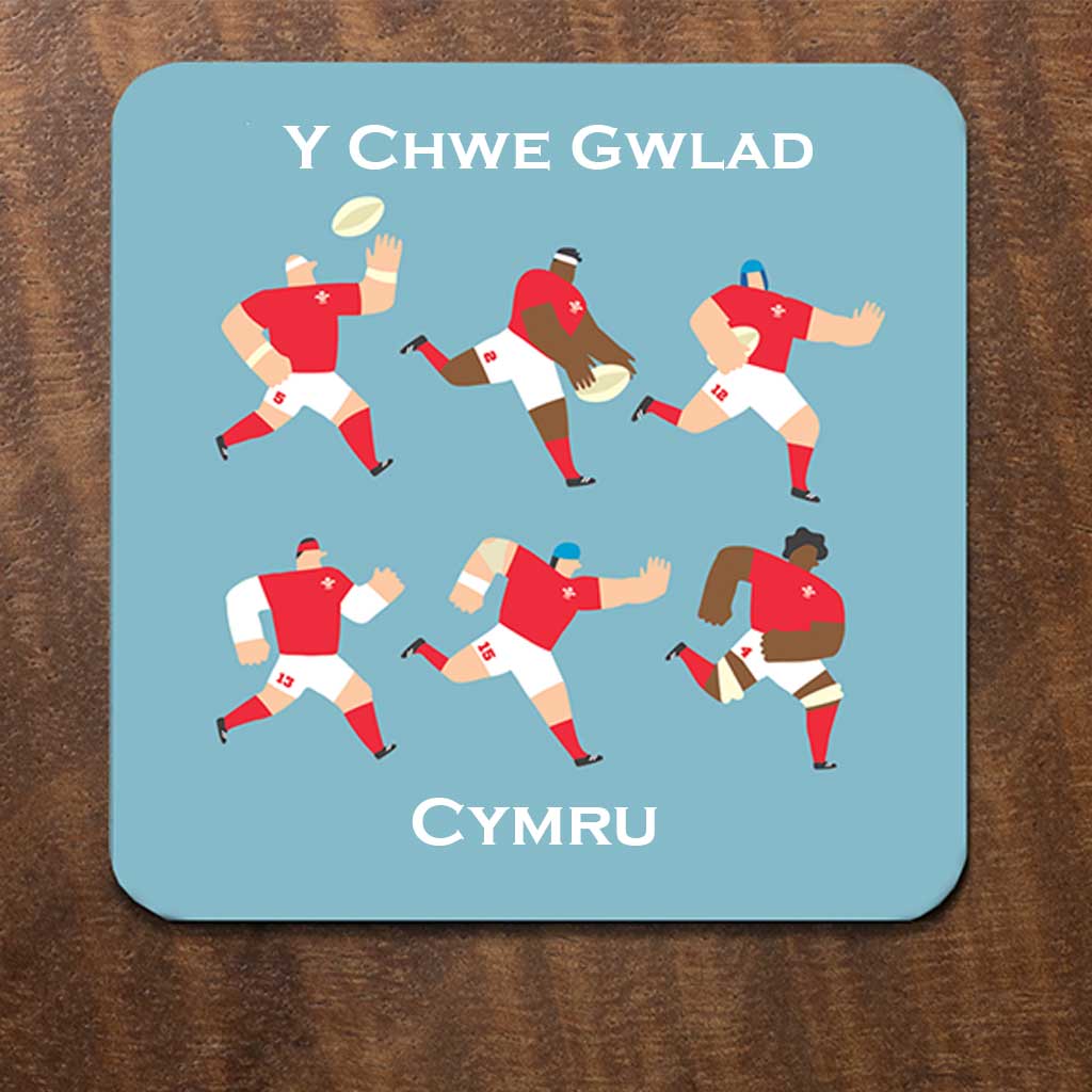 Y Chwe Gwlad Cymru Mug and Coaster