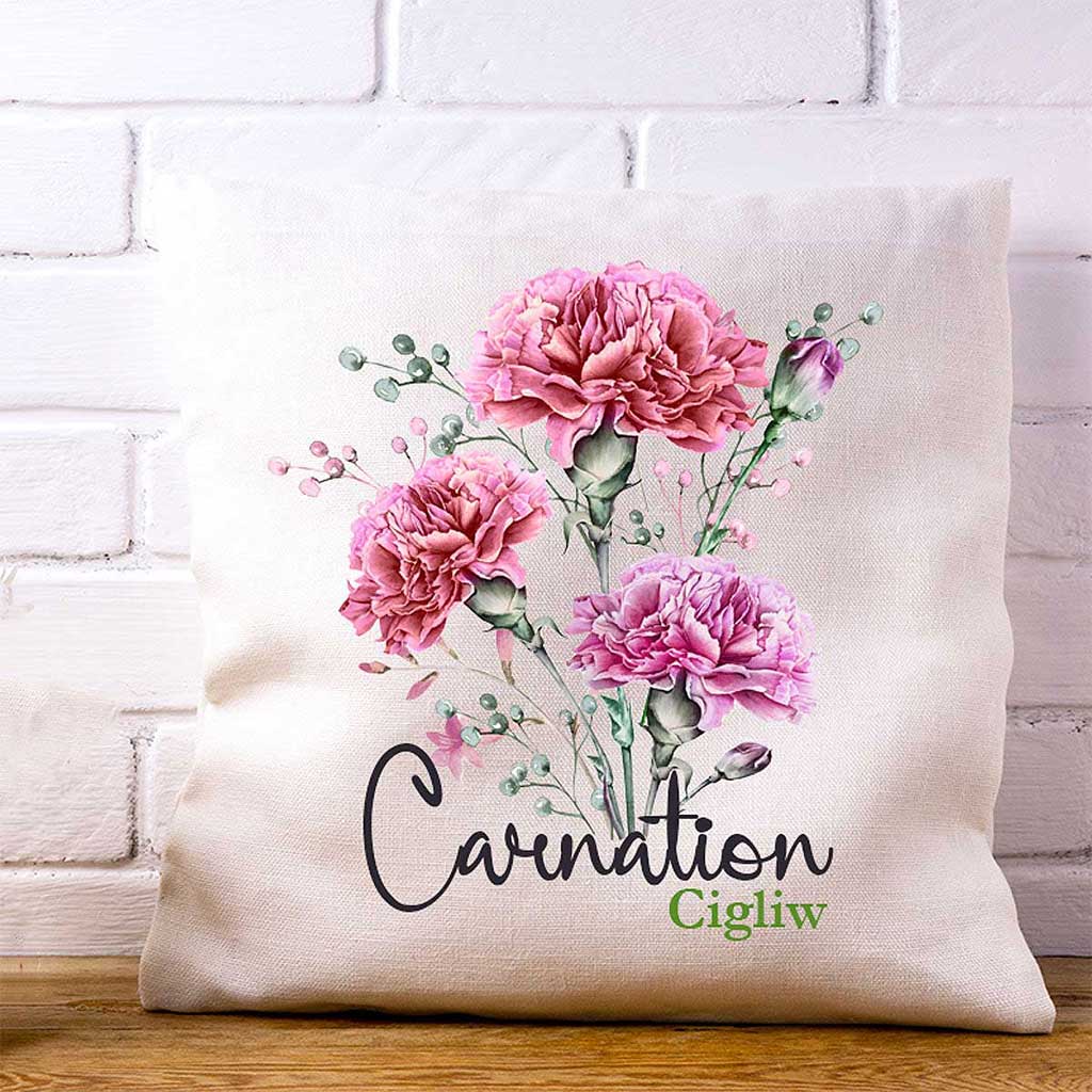 Carnation  (Gigliw) Linen Cushion