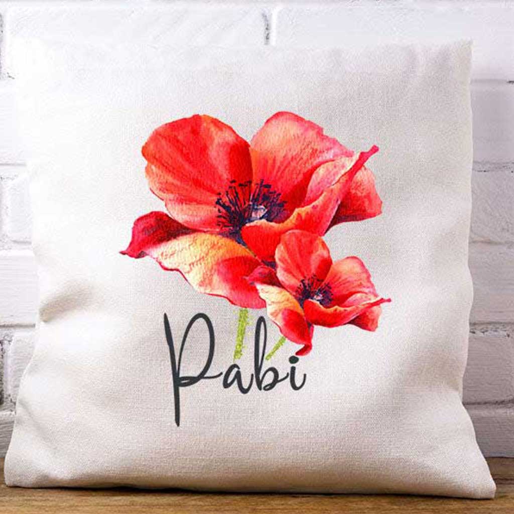 Poppy (Pabi) Linen Cushion