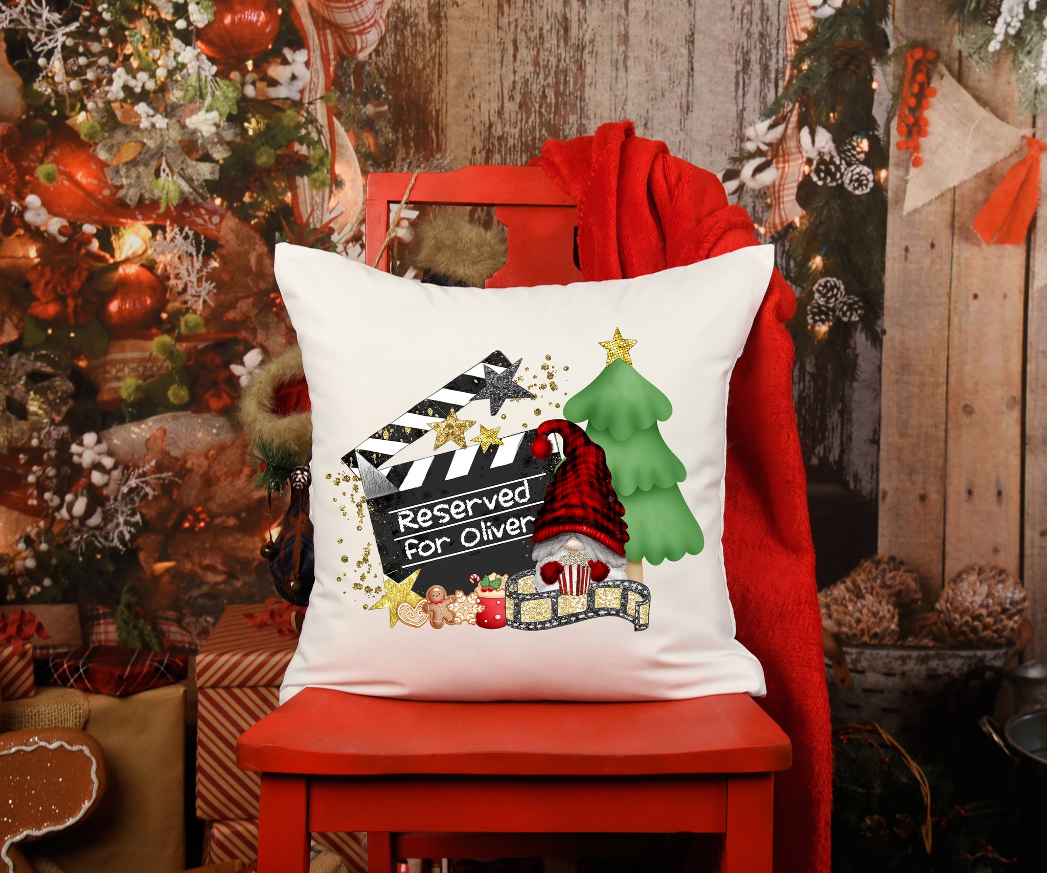 Personalised Christmas Movie Cushion