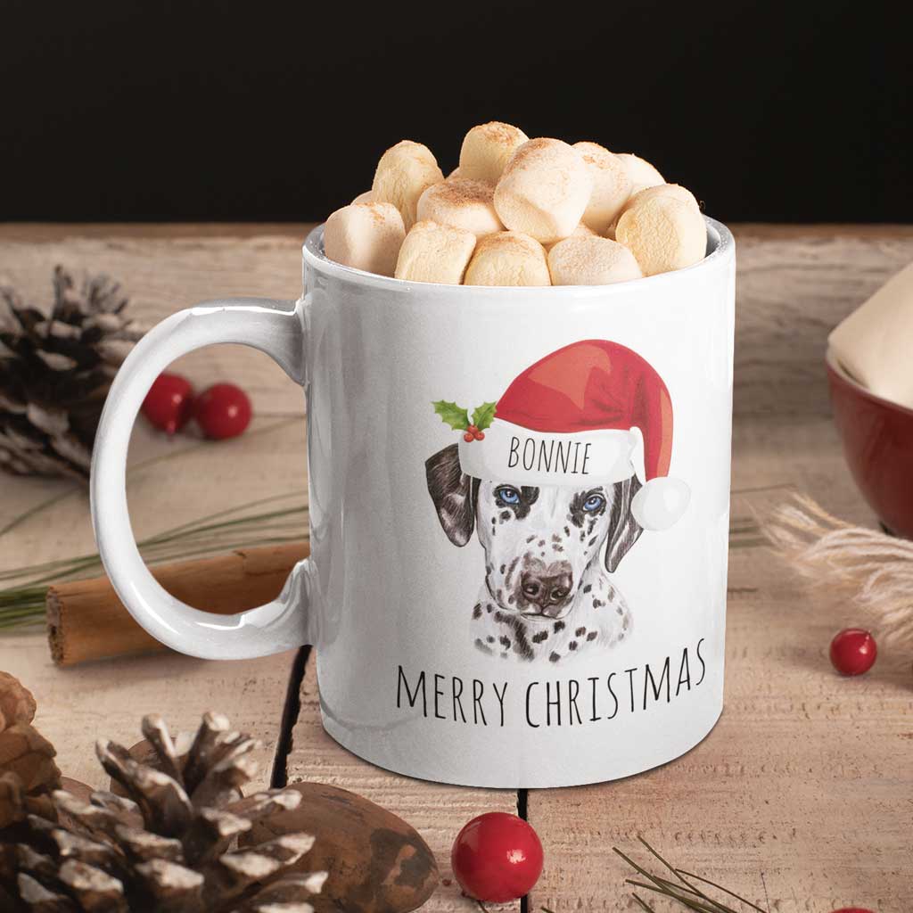 Christmas Dog Santa Hat Mug