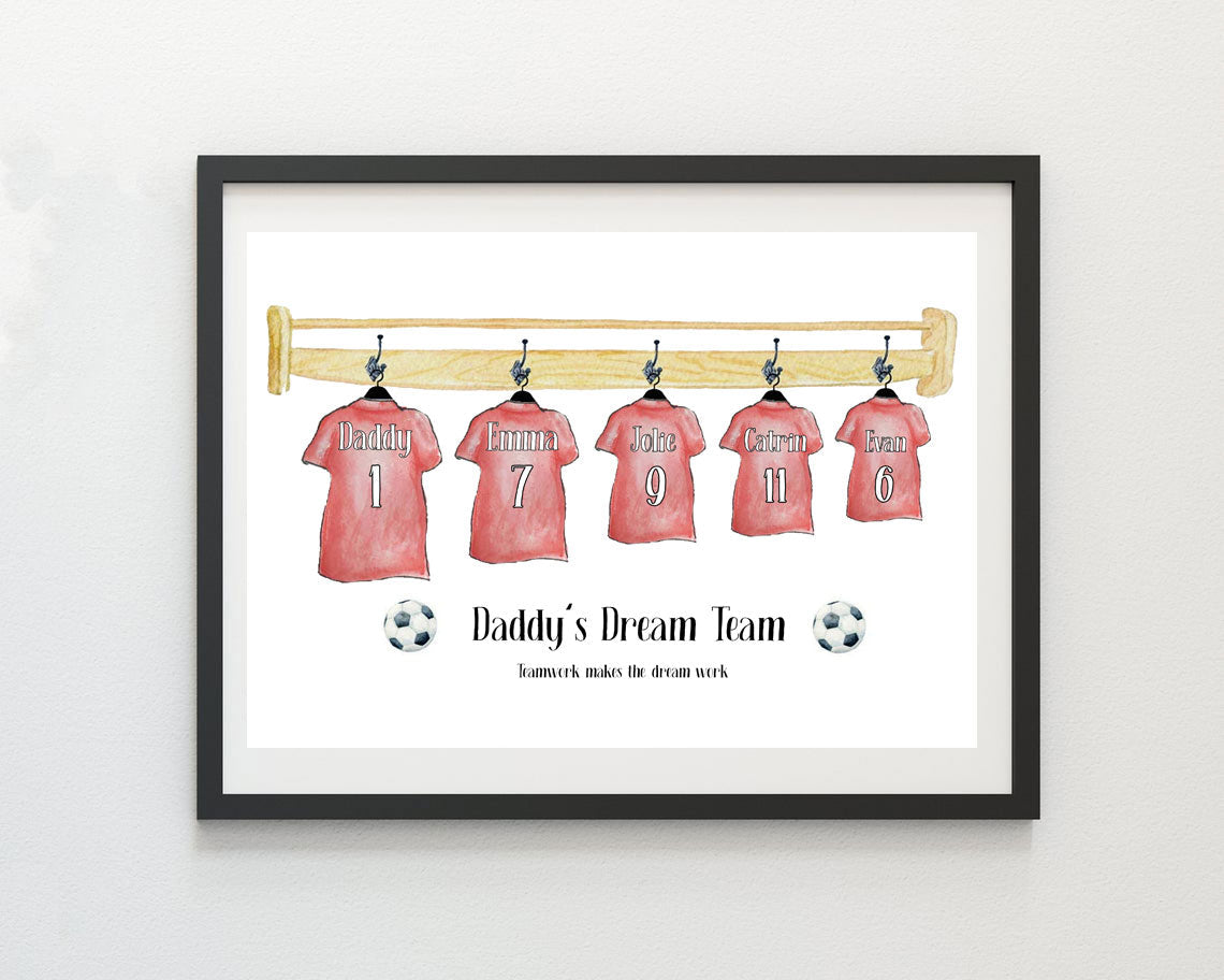 Personalised Dream Team Print