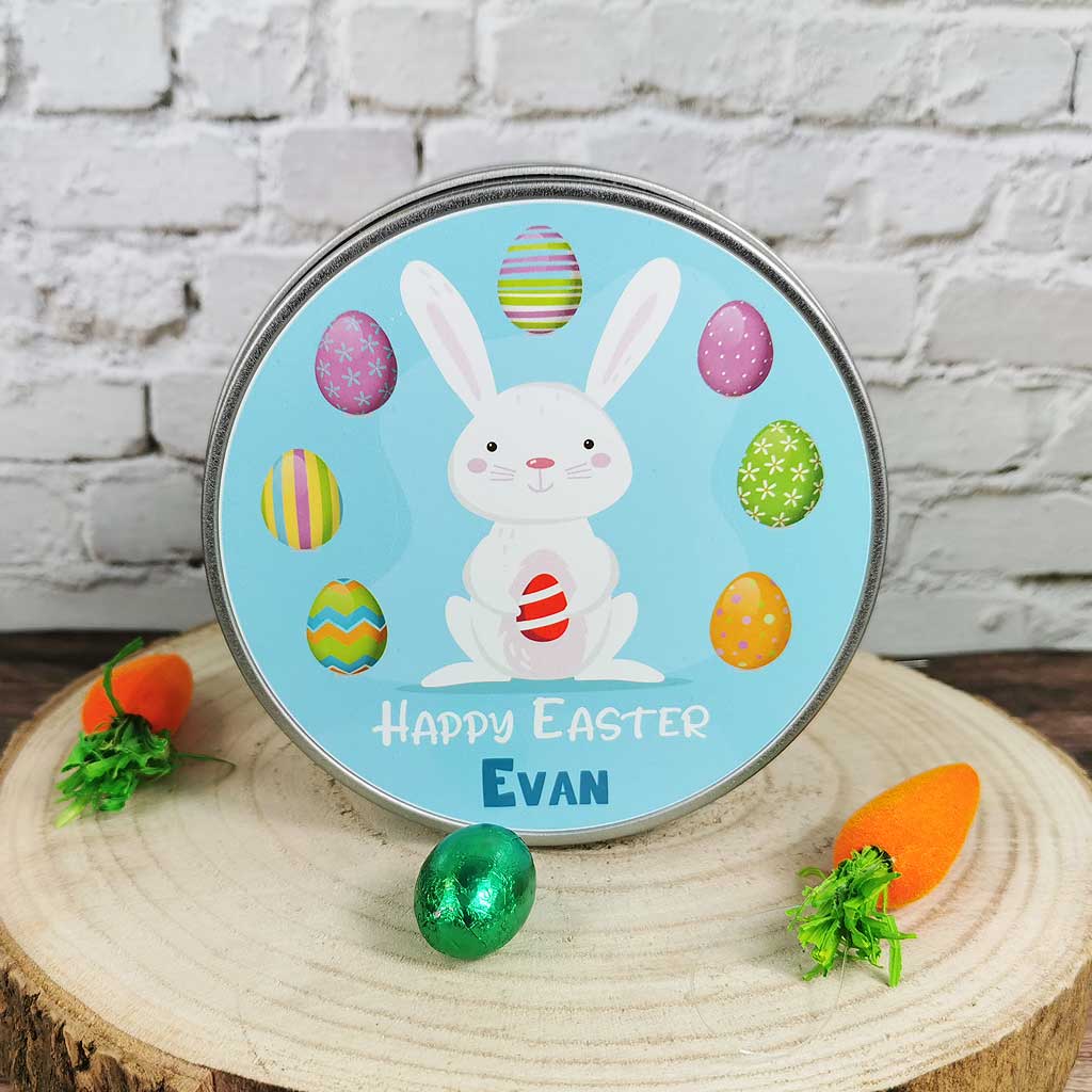Easter Bunny Personalised Sweet/Chocolate Tin