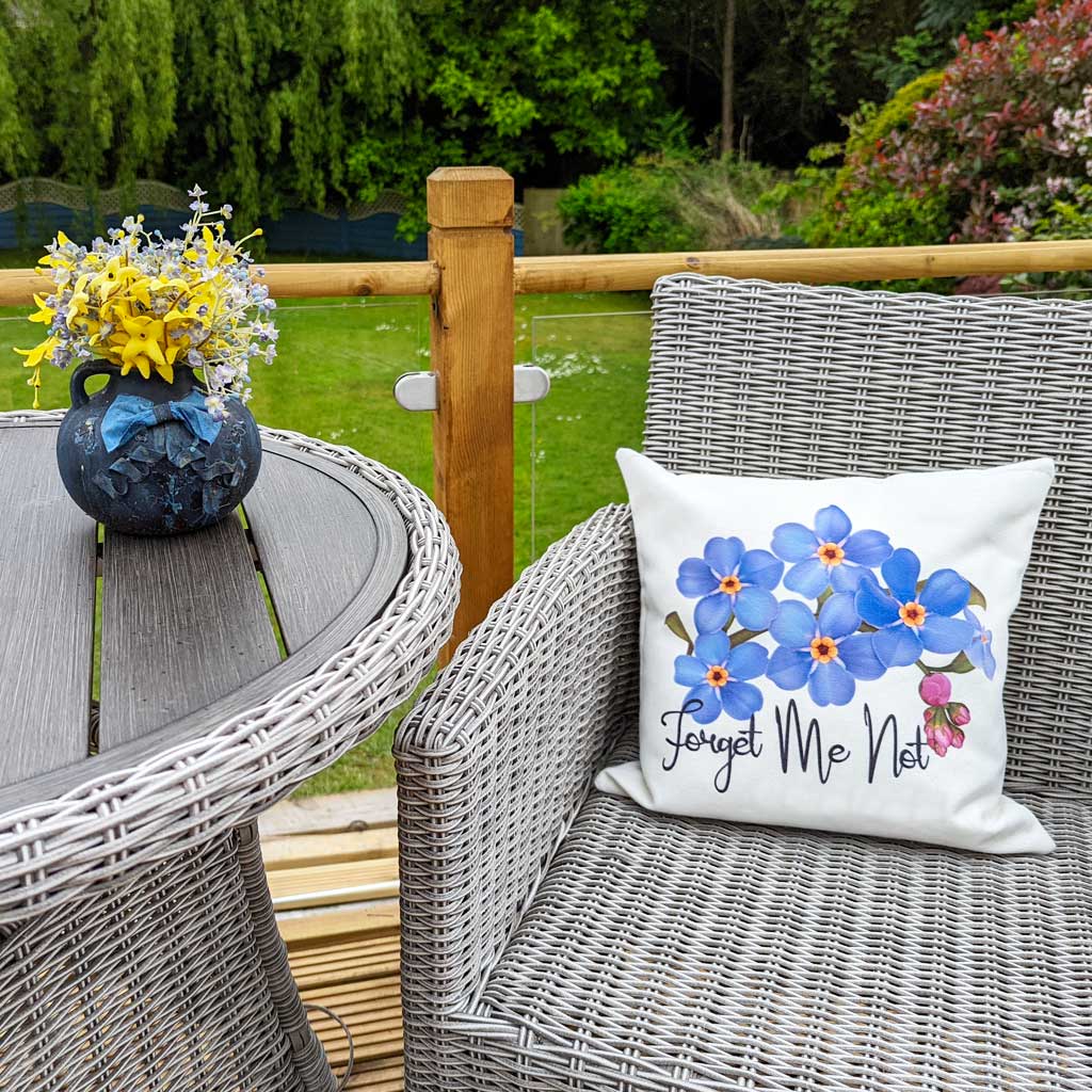 Forget Me Not Flower Cushion