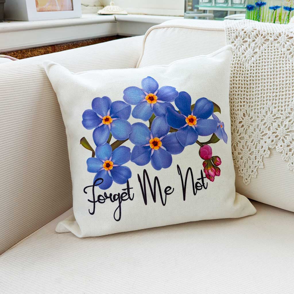 Forget Me Not Flower Cushion