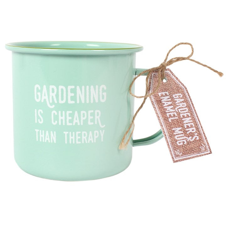 Gardening Therapy Enamel Mug