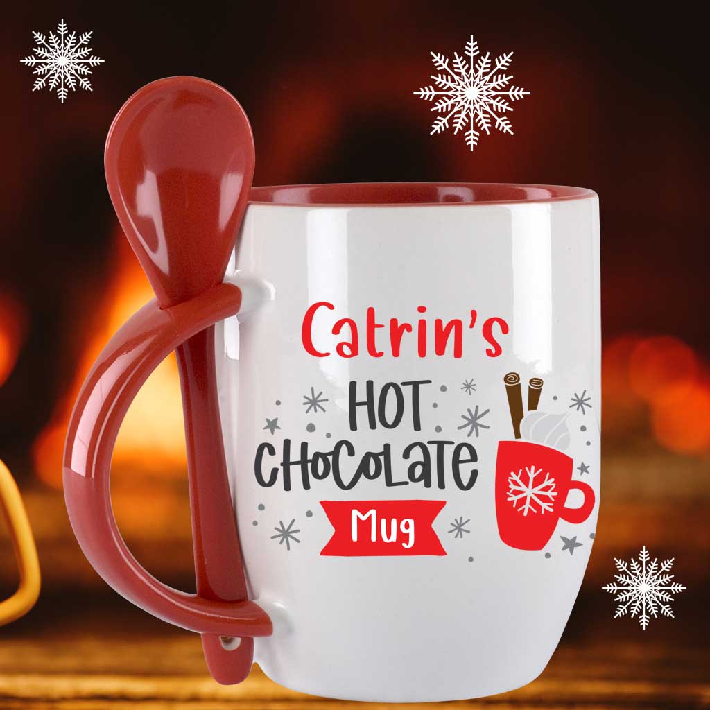 Personalised Hot Chocolate Mug and Spoon