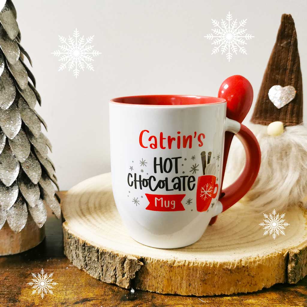 Personalised Hot Chocolate Mug and Spoon