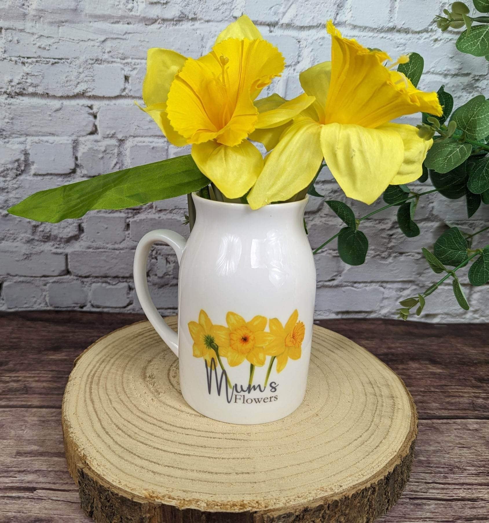 Mums Flowers Daffodil Milk Jug