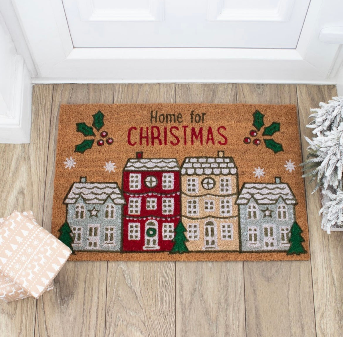 Home for Christmas doormat