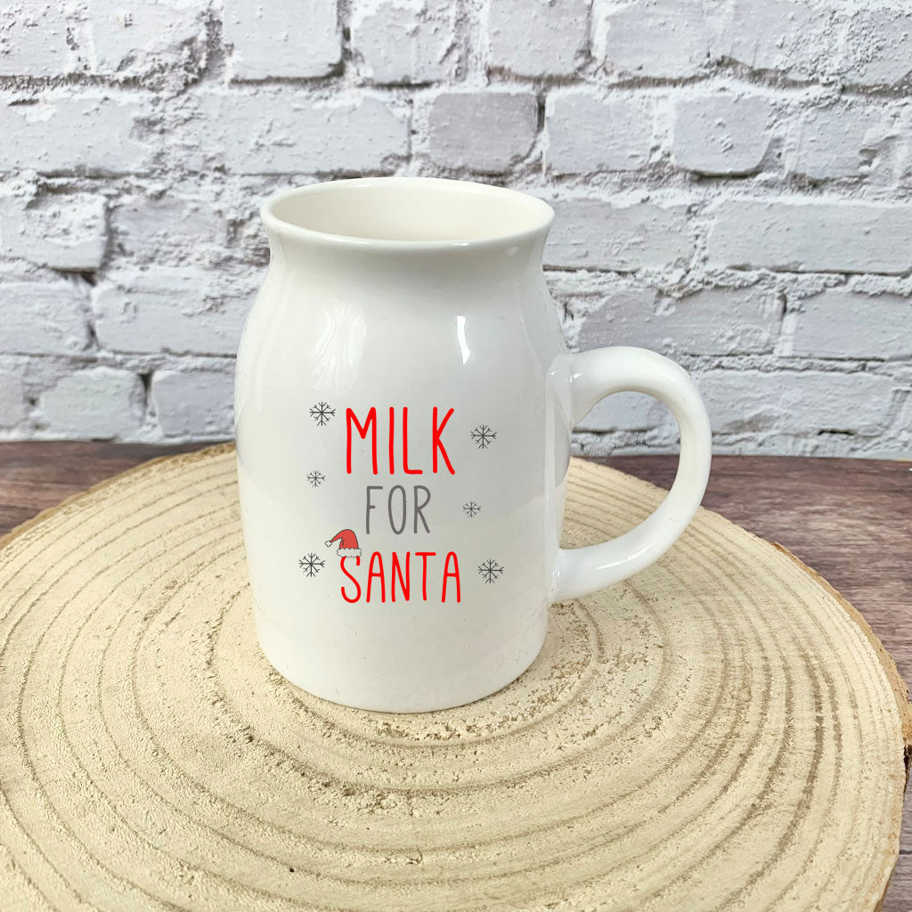 Christmas Santa milk jug and coaster