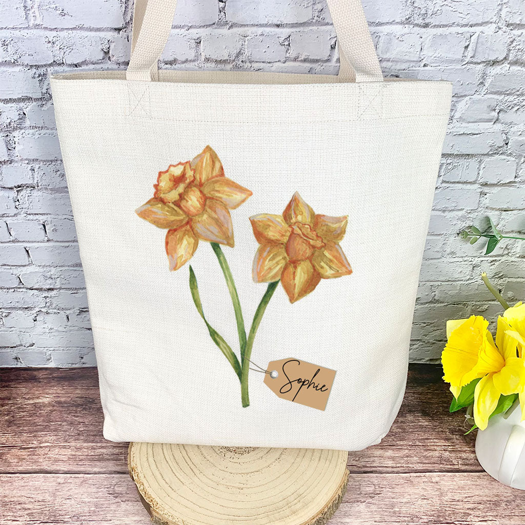 Personalised Daffodil Tote Bag