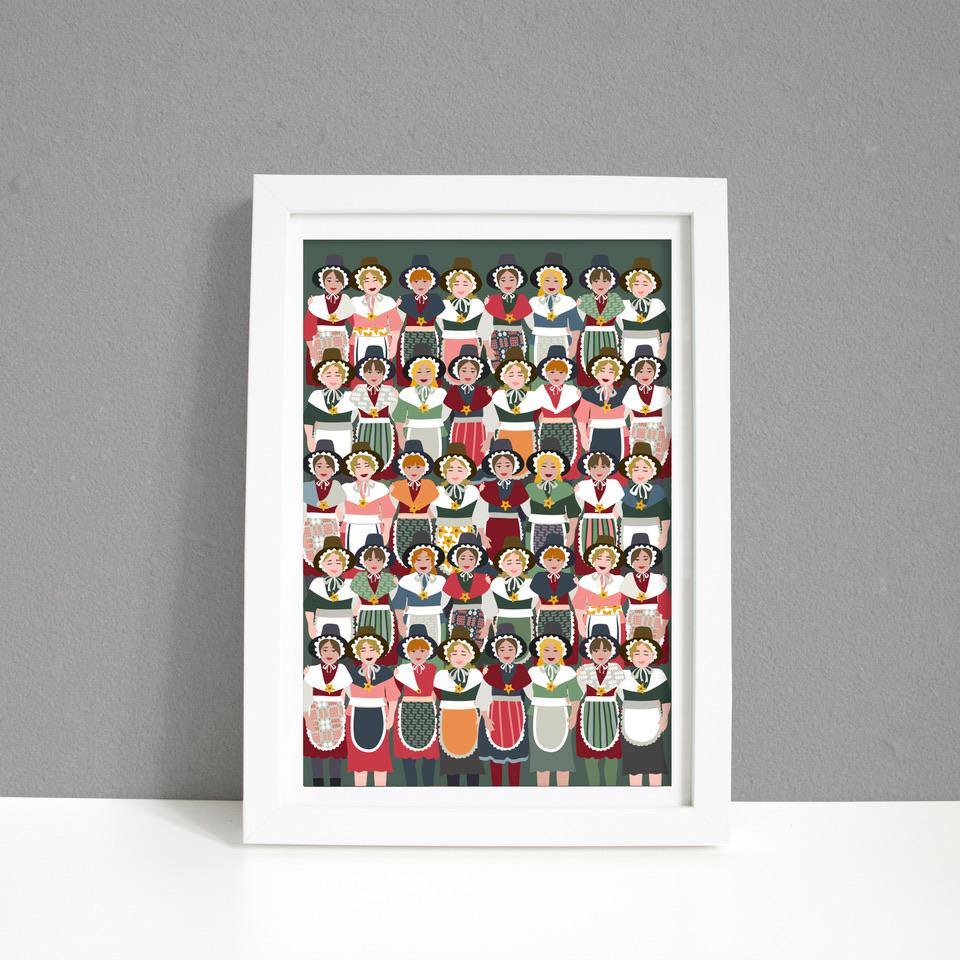 Queens of Wales A4 Print Unframed/Framed - Lush and Tidy 