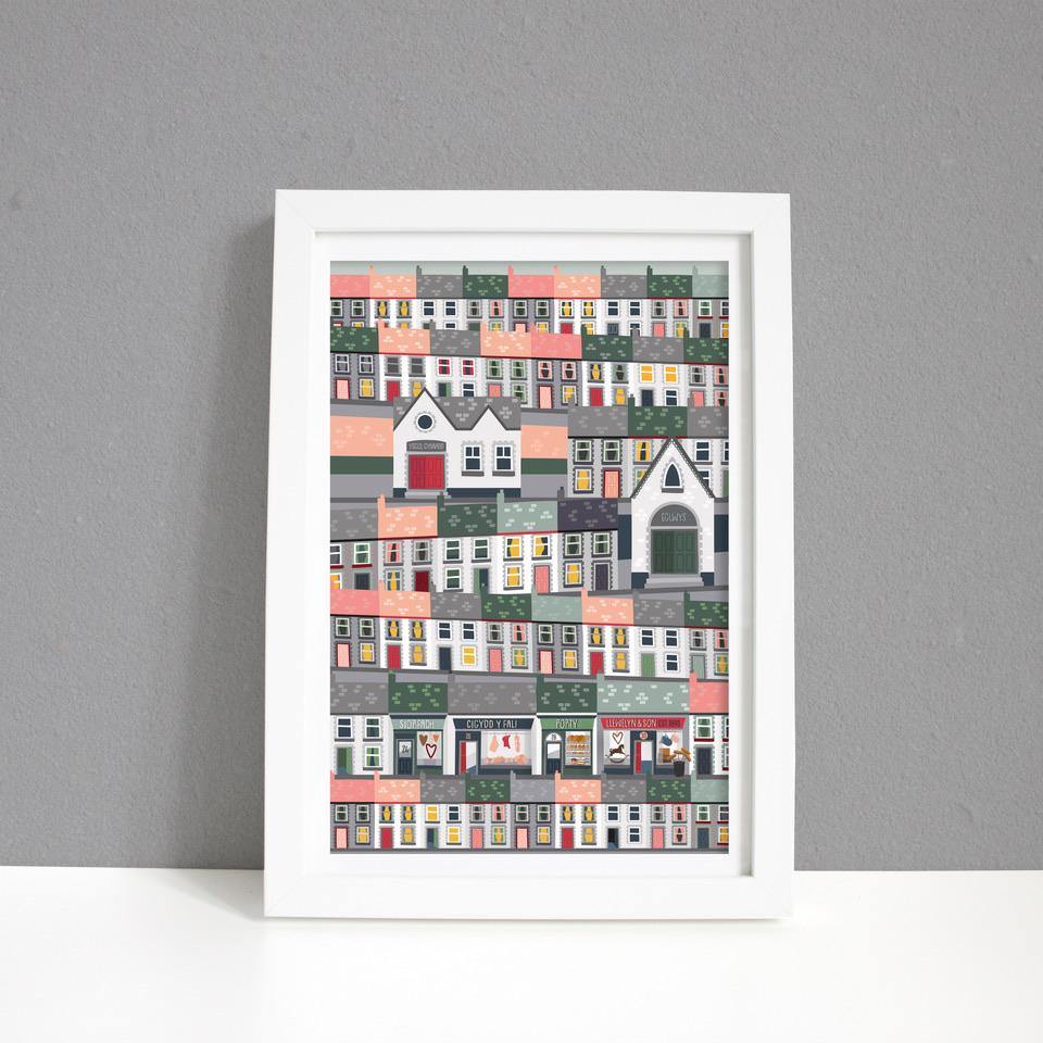 Village of the valleys A4 Print Unframed/Framed - Lush and Tidy 