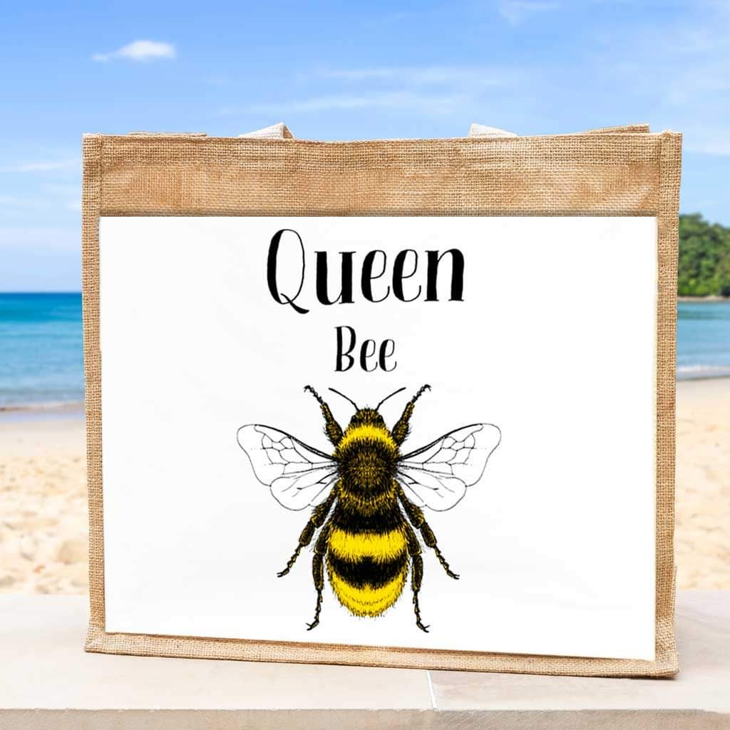 Queen Bee Jute Bag - Large