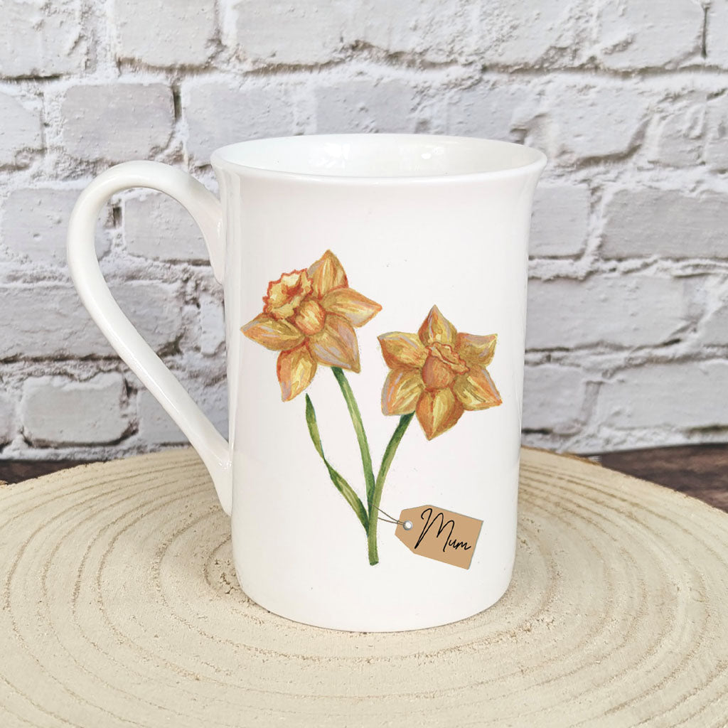 Daffodil Personalised Bone china mug
