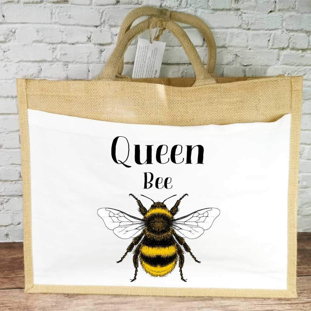 Queen Bee Jute Bag - Large