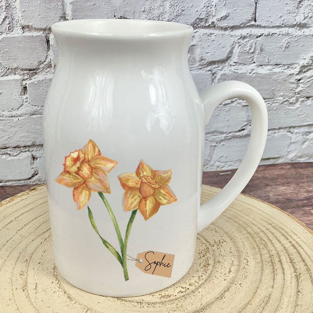 Daffodil Personalised Milk Jug