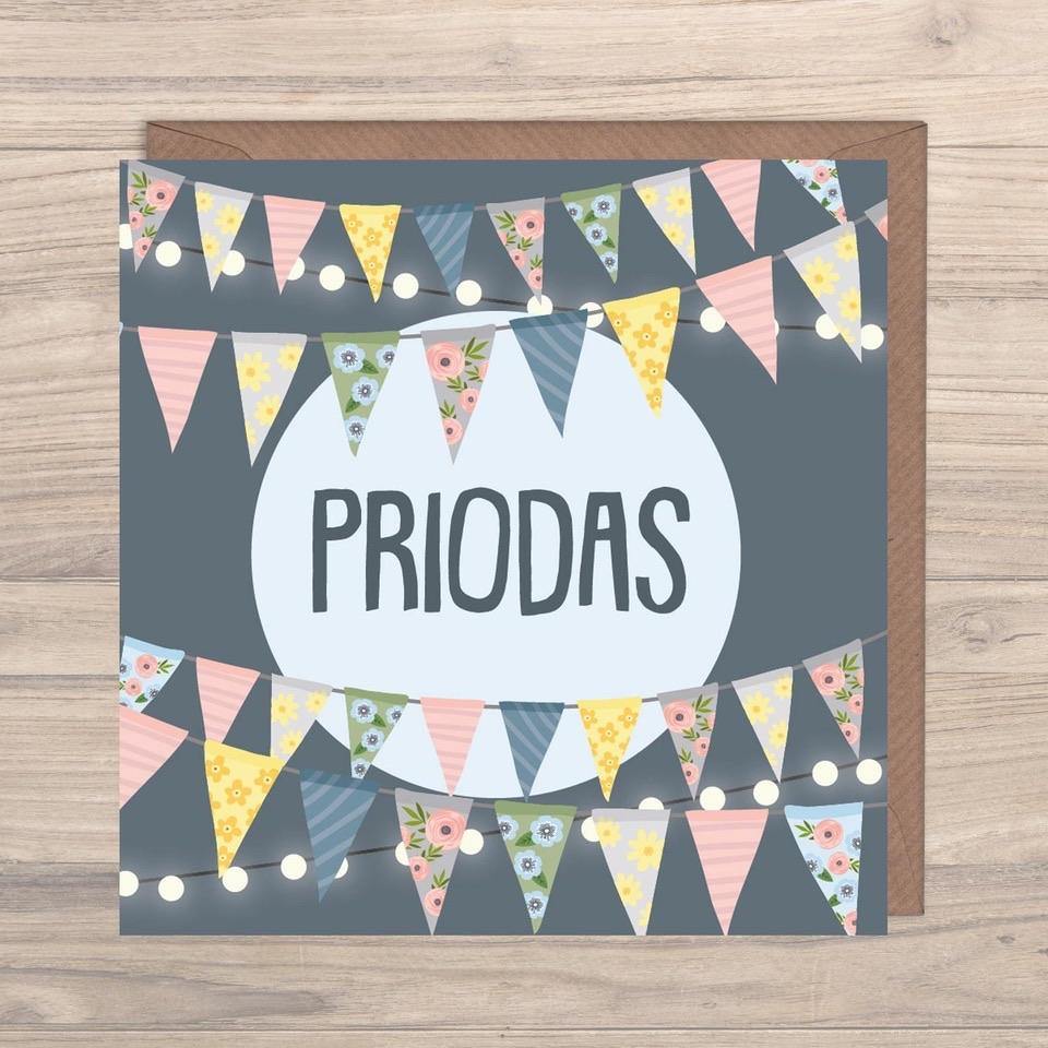 Priodas - Wedding card - Lush and Tidy 