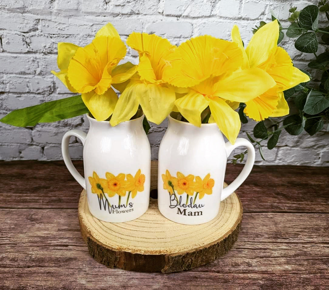 Blodau Mam Flowers Daffodil Milk Jug