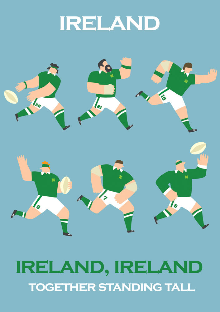 Six Nations Ireland Rugby Anthem Team Prints