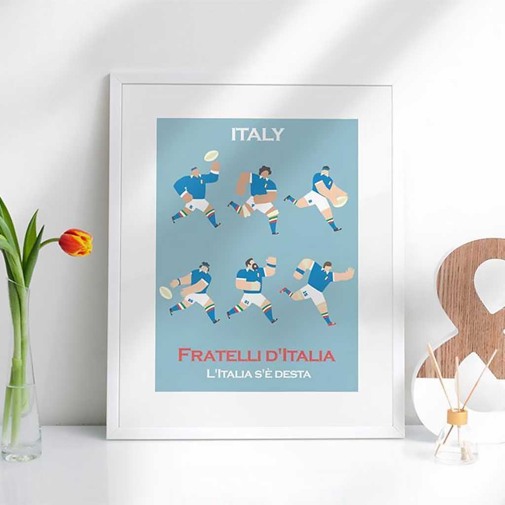 Six Nations Italy Rugby Anthem Team Prints