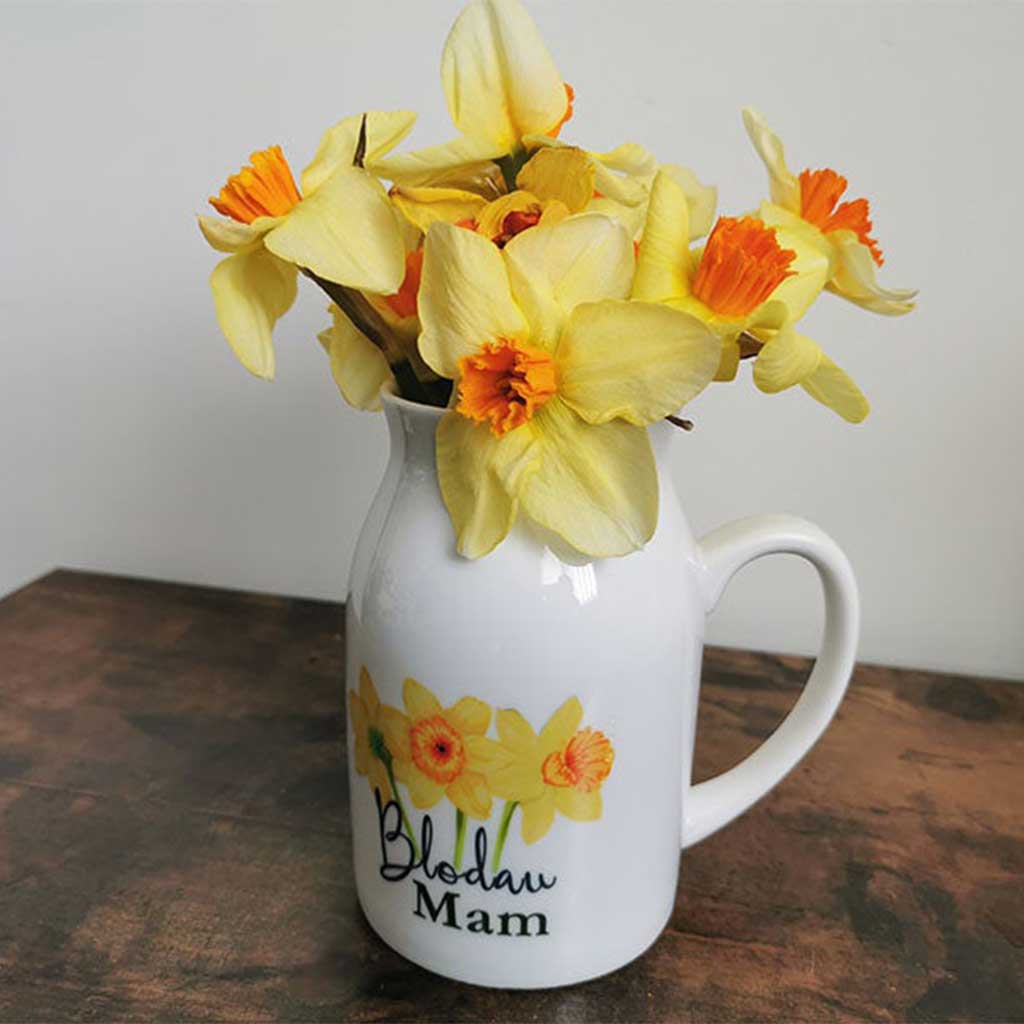 Blodau Mam Flowers Daffodil Milk Jug