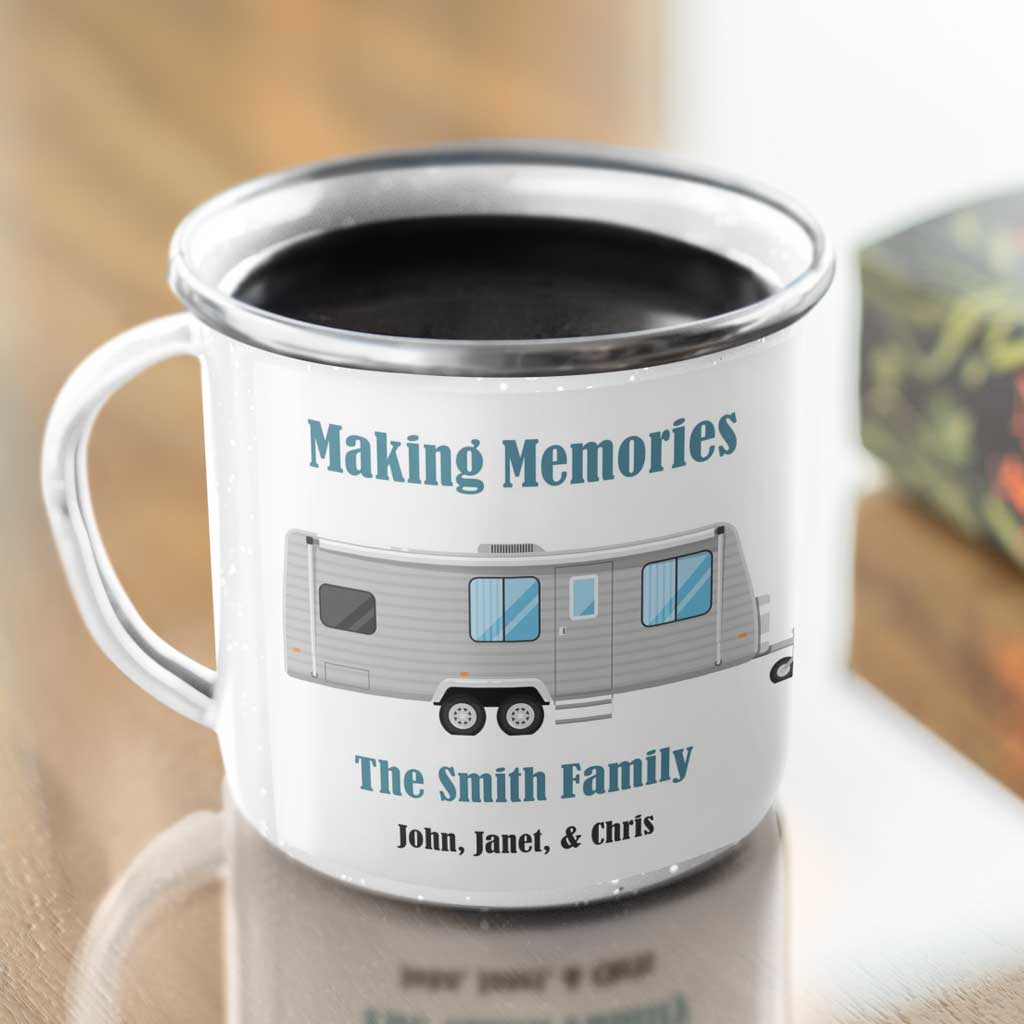 Personalised Making Memories Caravan Mug