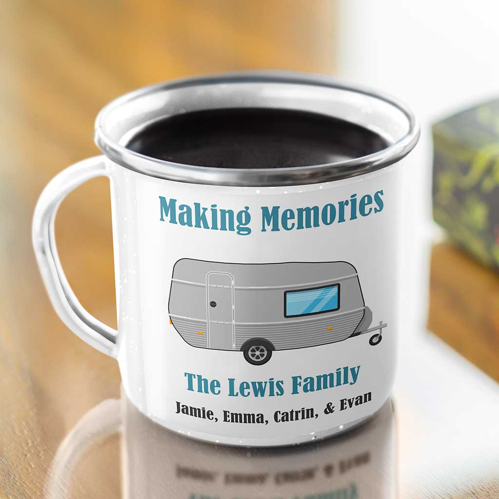 Personalised Making Memories Caravan Mug