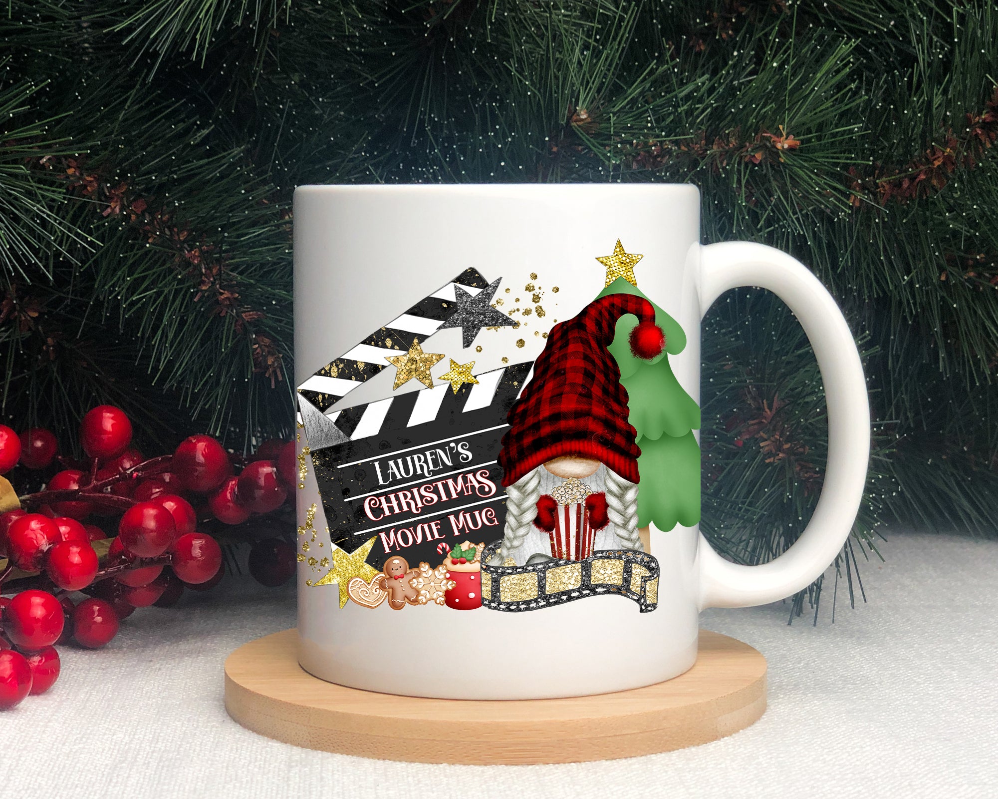 Personalised Christmas Movie Gonk Mug