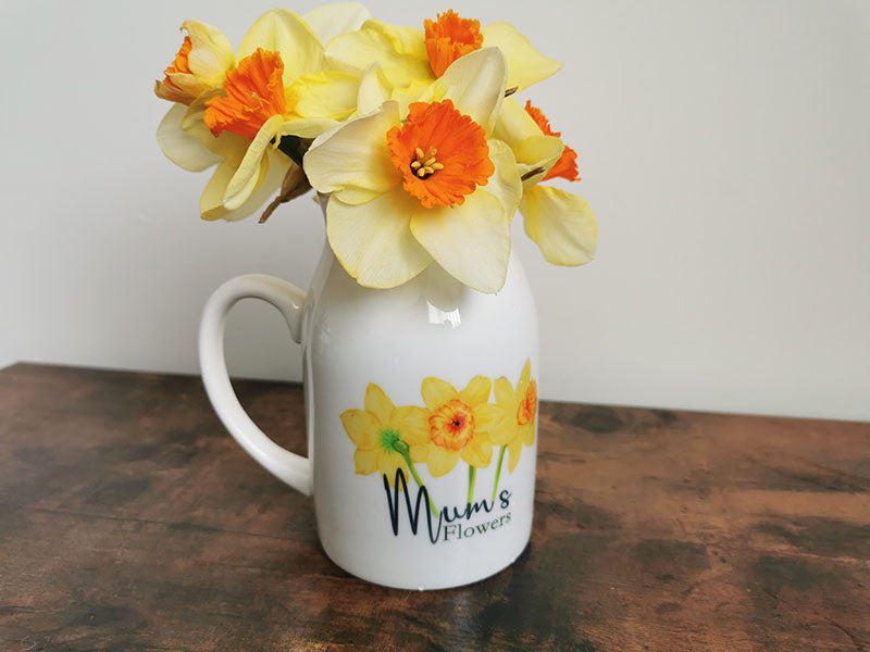 Mums Flowers Daffodil Milk Jug